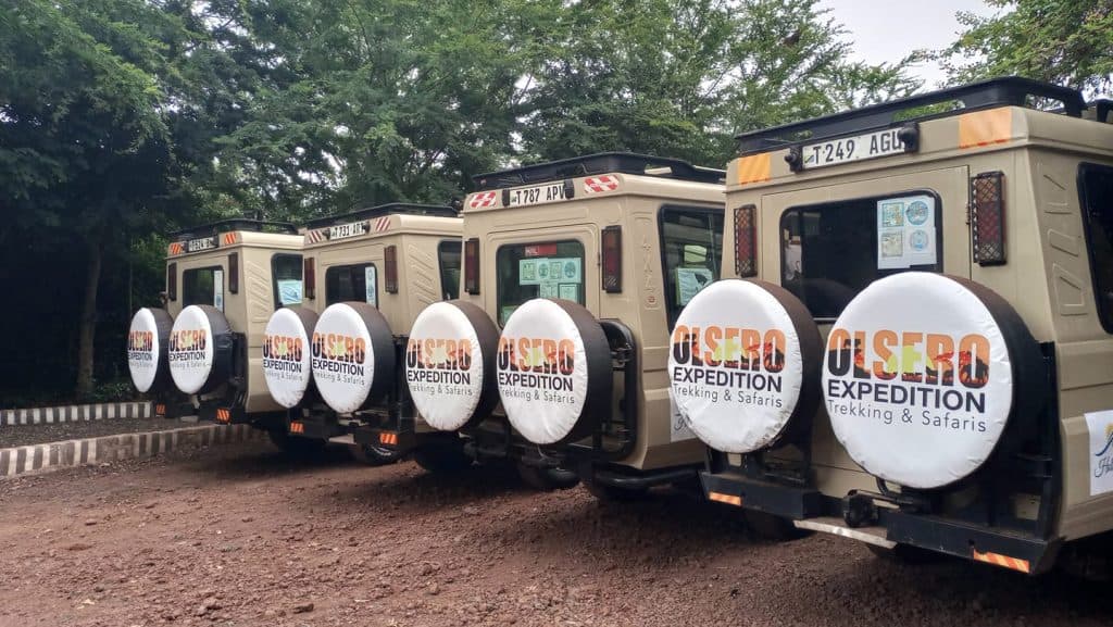 Olsero Expedition's fleet of 4x4 Land Cruisers